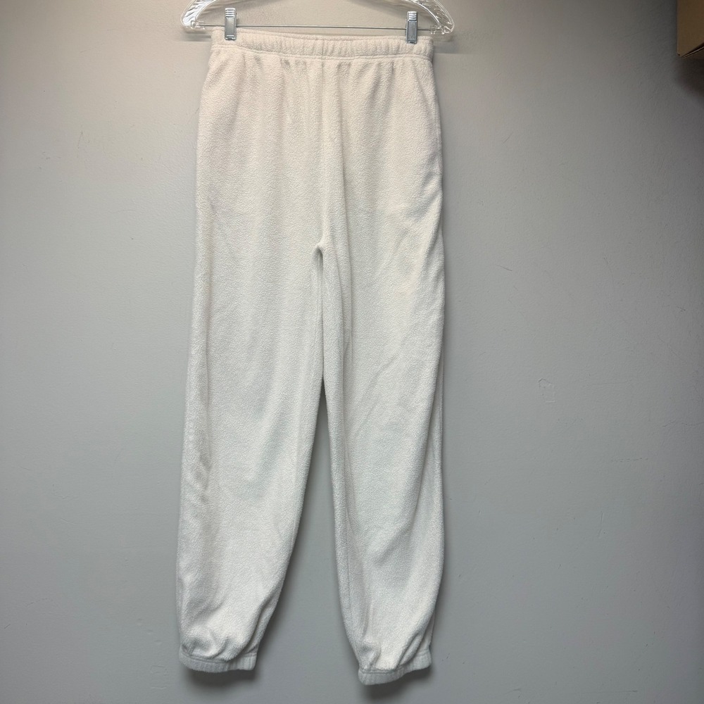 American Eagle Jogger Pants Womens XS Off-White Excellent Fleece Sherpa 12675